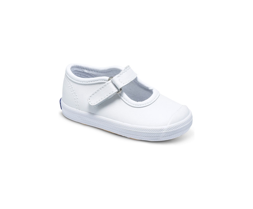 Keds Slip Ons White - Champion Toe Cap MJ - Kids ZNKBHT-859